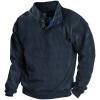 Men's Plaid Fleece Stand-up Collar Sweatshirt