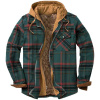 Mens Winter Plaid Thick Casual Jacket