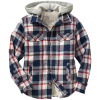 Mens Plaid Thick Plush Casual Jacket