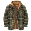 Mens Winter Plaid Thick Casual Jacket