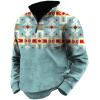 Men's Retro Western Ethnic Printed Sweatshirt