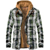 Mens Winter Plaid Thick Casual Jacket