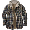 Mens Plaid Thick Woolen Casual Jacket