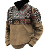 Men's Retro Western Ethnic Printed Sweatshirt
