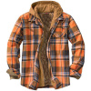 Mens Winter Plaid Thick Casual Jacket