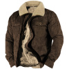 Men's Vintage Thick Lapel Pocket Tactical Jacket