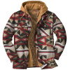 Mens Winter Plaid Thick Casual Jacket