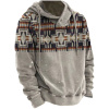 Men's Vintage Ethnic Print Hoodie