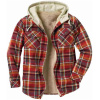 Mens Winter Plaid Thick Casual Jacket
