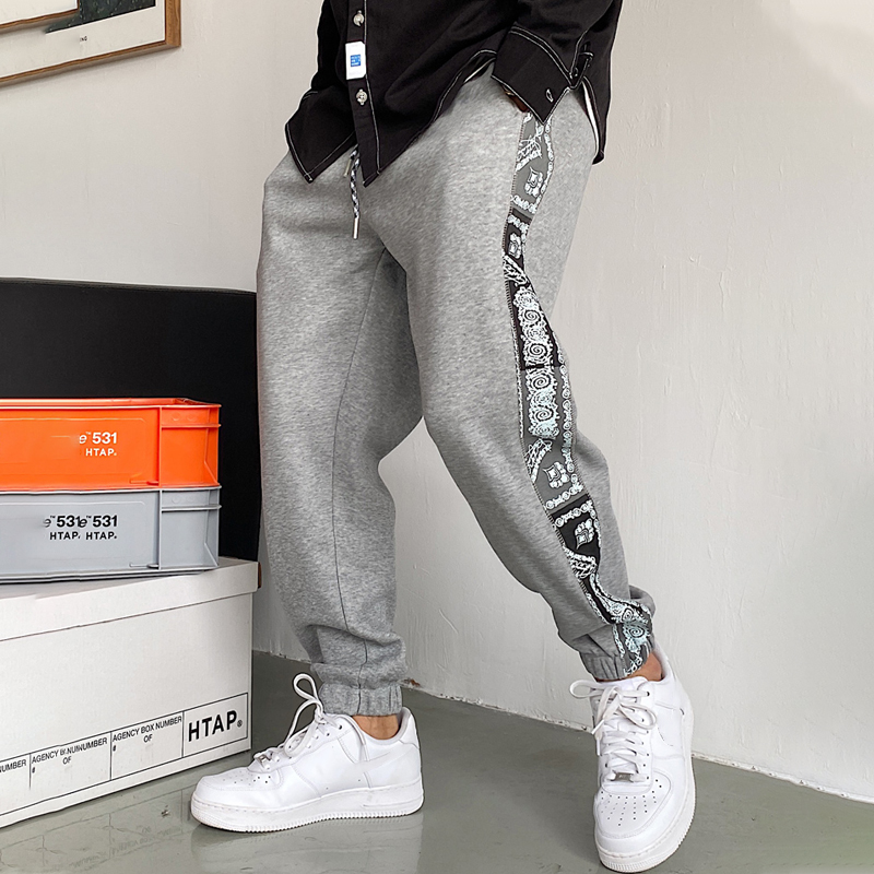 Ruffian Cashew Flower Gray Sweatpants