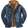 Mens Winter Plaid Thick Casual Jacket